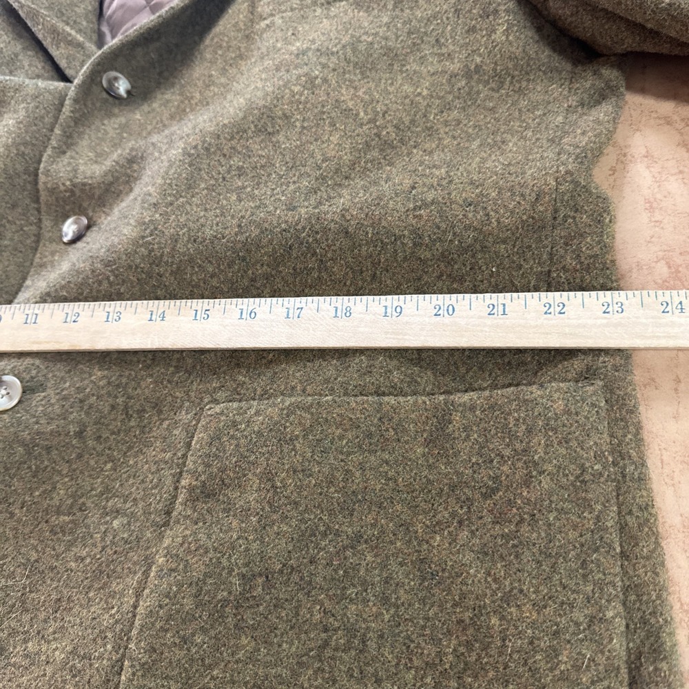 TOMMY HILFIGER Brown Flannel Tweed Button Wool Liner 3 Button Blazer Jacket XL - Picture 15 of 16